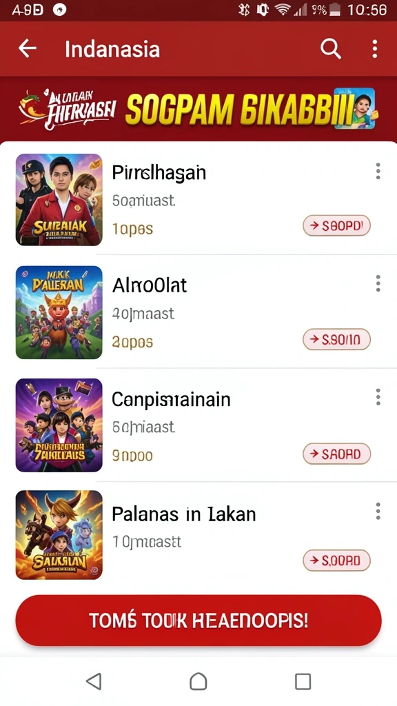 Tampilan utama aplikasi BANDAR99 yang menarik.