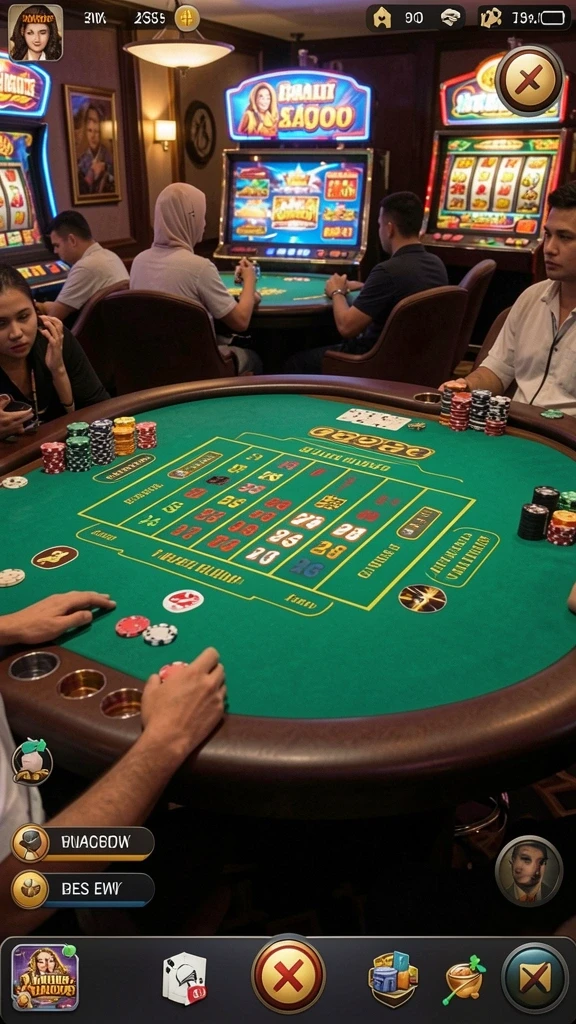 Beragam permainan judi yang tersedia, dari slot hingga poker.