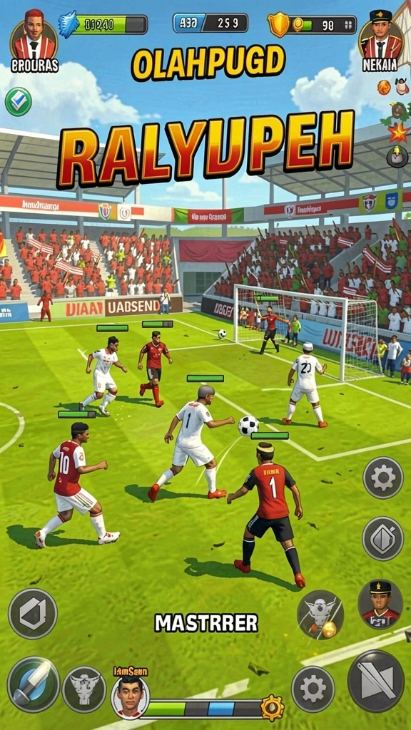 Momen pertandingan yang menegangkan dengan pemain lainnya.
