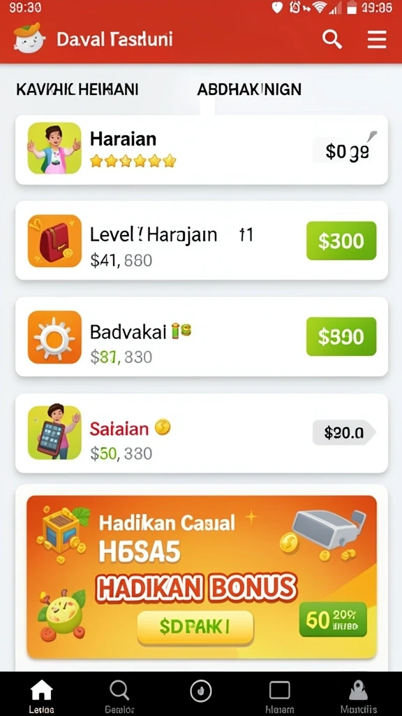 Tangkapan layar menampilkan antarmuka utama IDRKING yang menarik.
