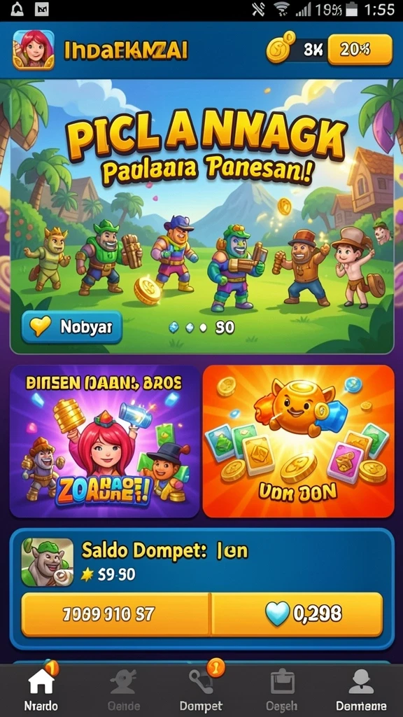 Tampilan awal menu yang menarik dan mudah dinavigasi.