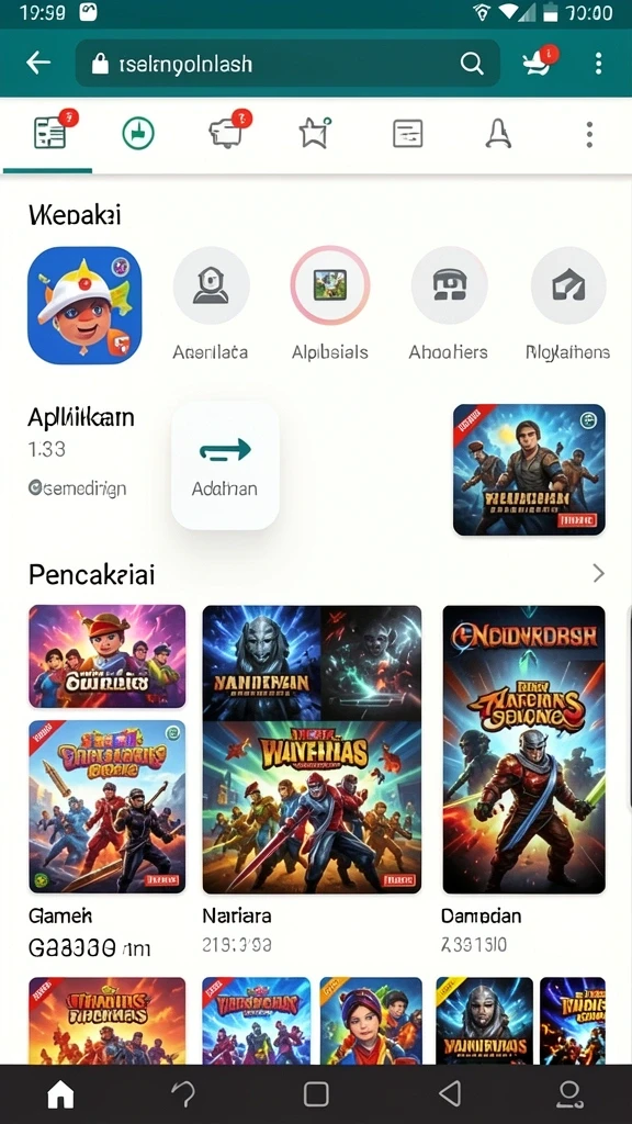 Tangkapan layar menampilkan antarmuka game yang menarik.