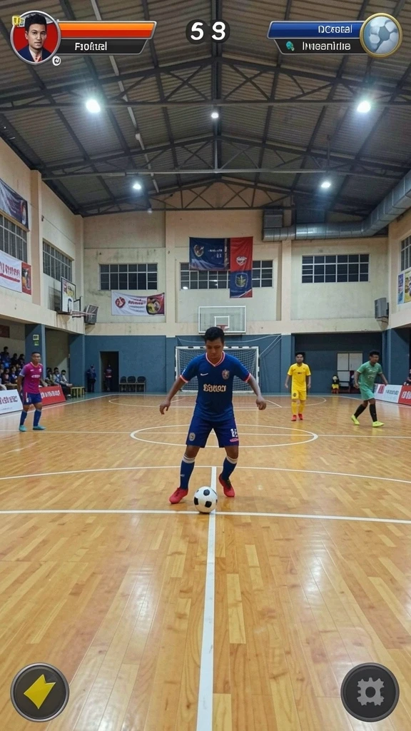 Menampilkan aksi seru di level pertama.